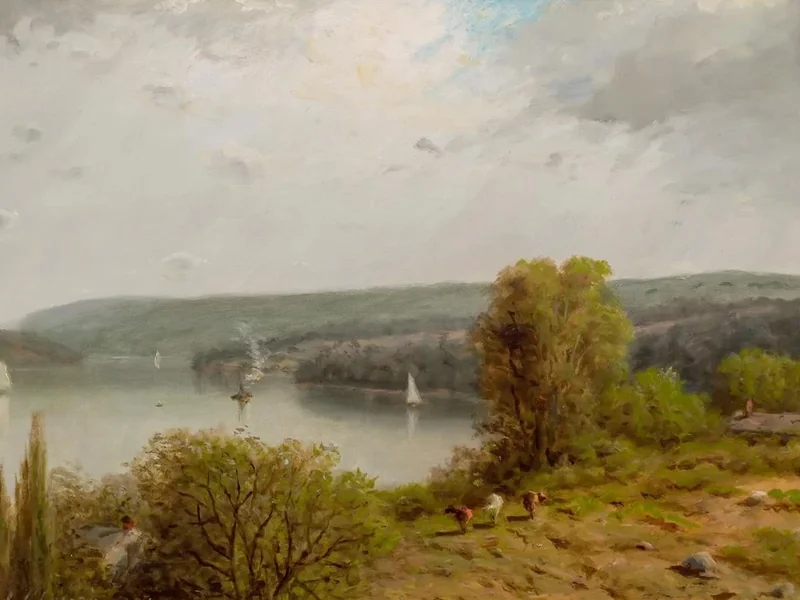 1824-George L. Clough - Navigando sull'Hudson